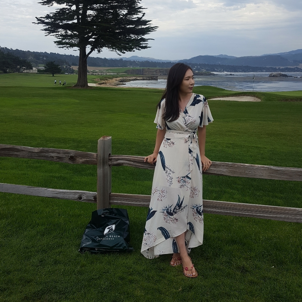 Flower long dress